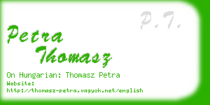 petra thomasz business card